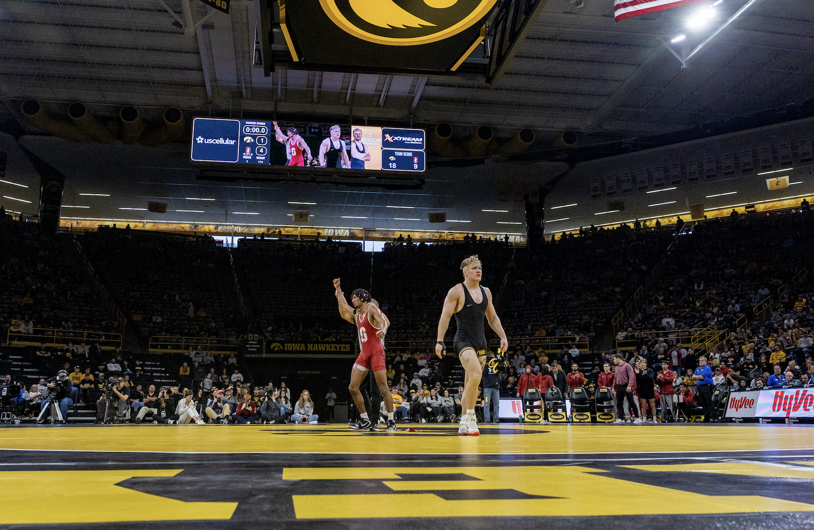 Iowa Hawkeyes arena wrestling match